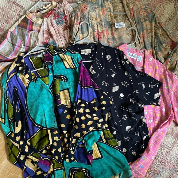 Vintage Retro Blouse Bundle | Size L/XL - Picture 1 of 13